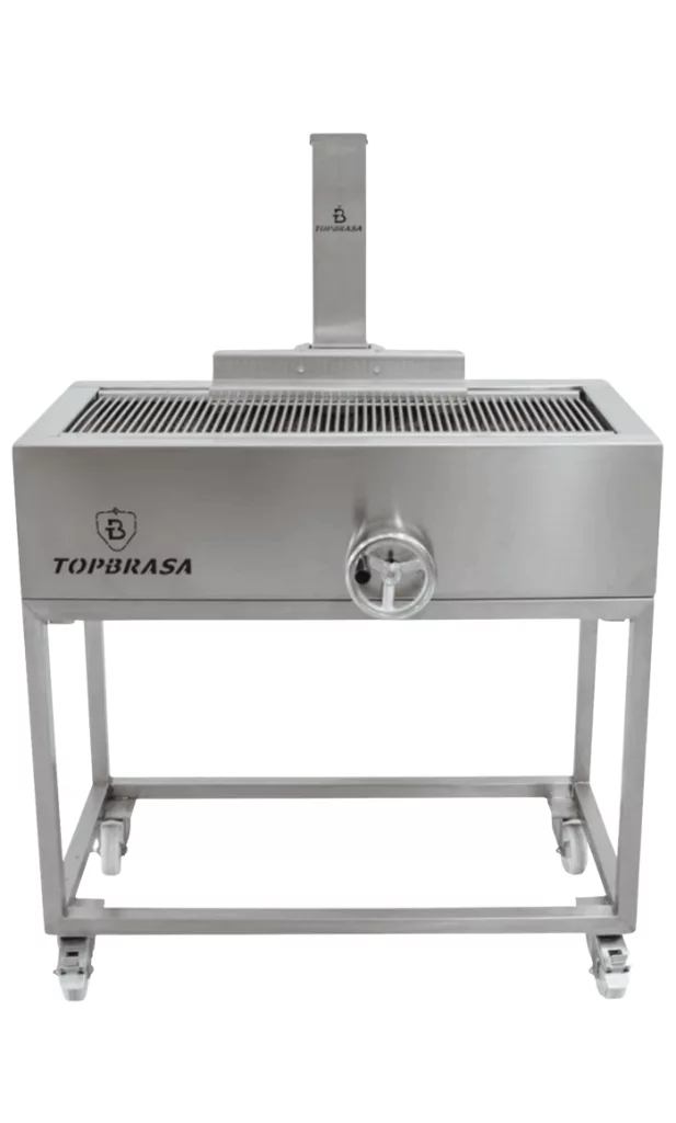 Barbacoa elevable profesional BQ100E Inox con estructura