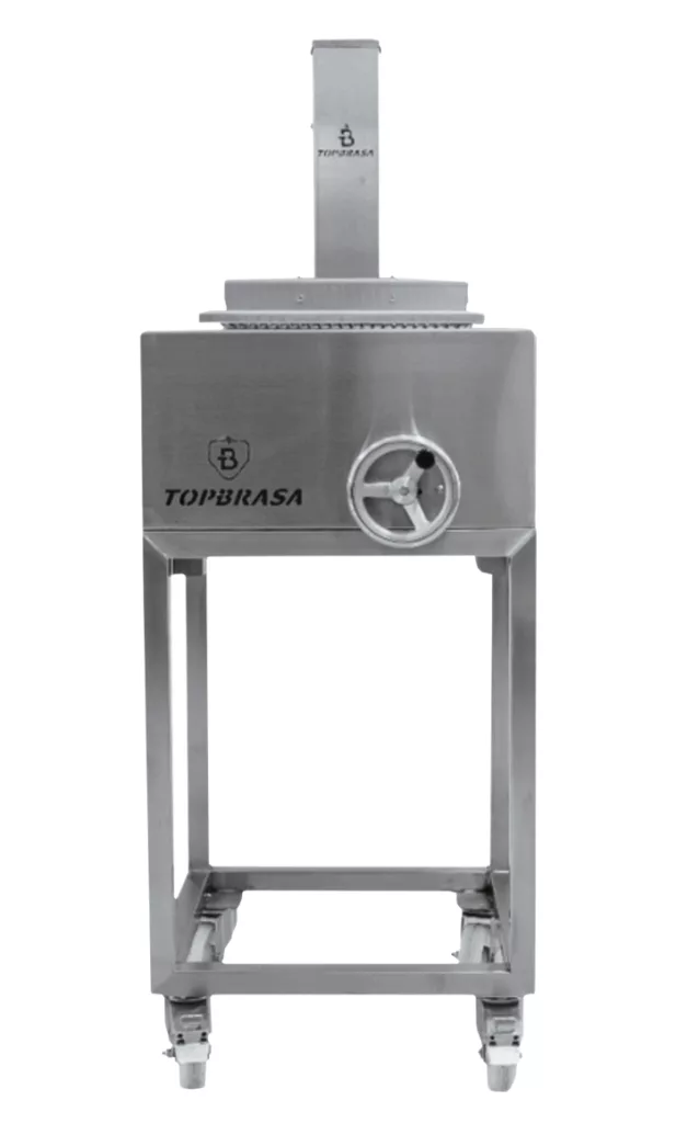 Barbacoa elevable profesional BQ50E Inox con estructura