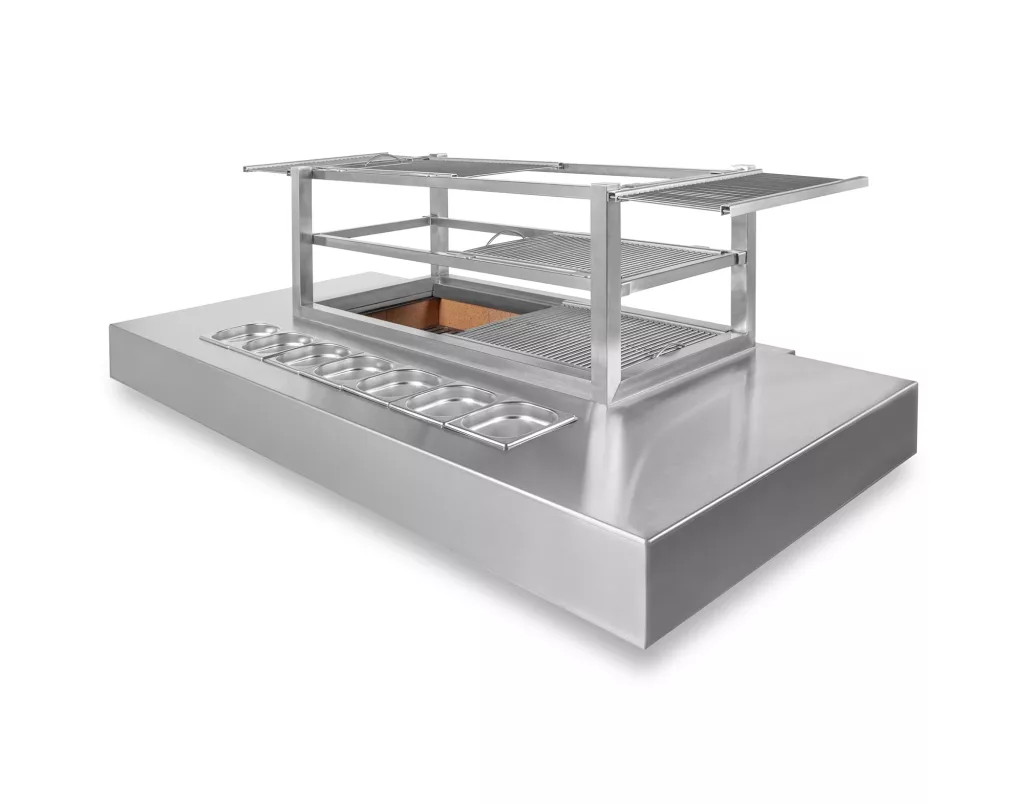 Professional robata RBM100 with cabinet, stainless steel