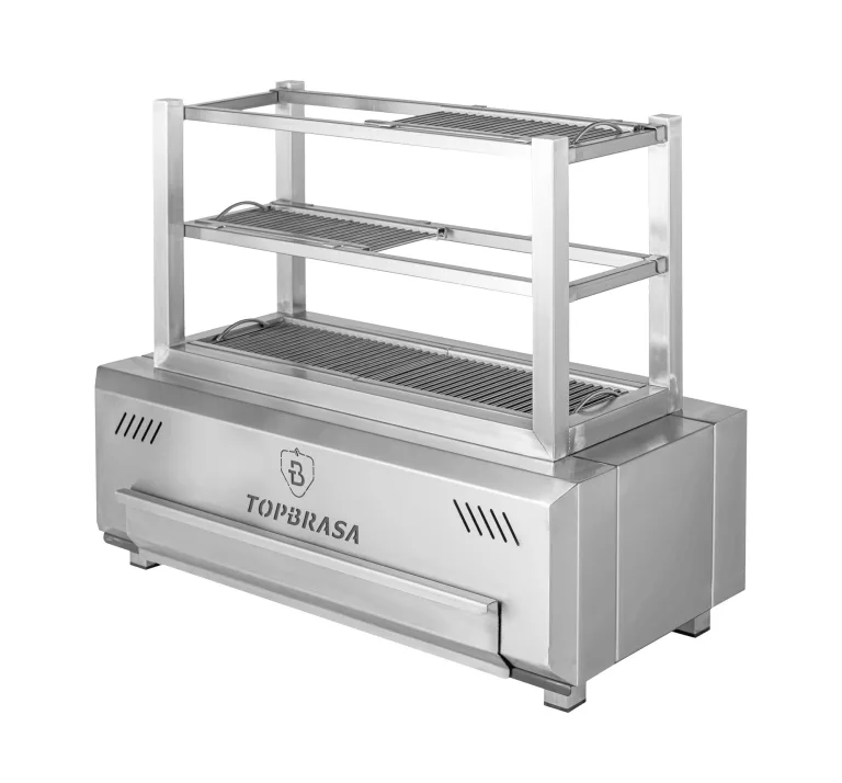 Robata professionnelle RB100 sur table, inox